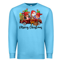 Ocean Blue merry christmas truck gnomies Premium Sweatshirt - CowGirlArtShop