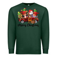 Sports Green merry christmas truck gnomies Premium Sweatshirt - CowGirlArtShop