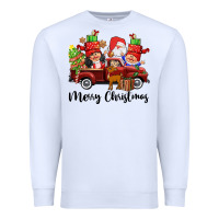 White merry christmas truck gnomies Premium Sweatshirt - CowGirlArtShop