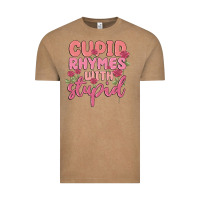 Vintage Coffee cupid rhymes with stupid Vintage Tee - MaliasSmallBusiness