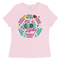 Bubblegum Pink i'm a jesus lovin' Ladies Tee - Artiststas