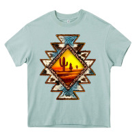 Arona cowhide leopard sunset aztec Heavy Core Tee - JahusDesignShop