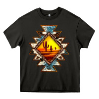 Asphalt cowhide leopard sunset aztec Heavy Core Tee - JahusDesignShop