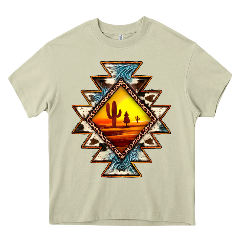 Cowhide Leopard Sunset Aztec Heavy Core Tee by JahusDesignShop | Teevron
