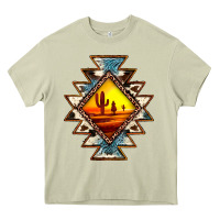 Mossy cowhide leopard sunset aztec Heavy Core Tee - JahusDesignShop