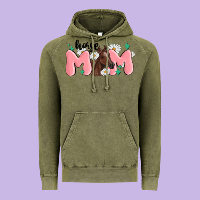 Horse Mom Vintage Hoodie Designed By Maliassmallbusiness