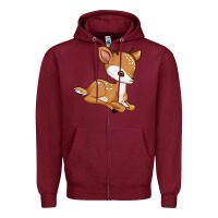 Burgundy gazelle Zipper Hoodie - texasbilliewilder