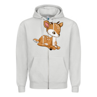 Dove Grey gazelle Zipper Hoodie - texasbilliewilder