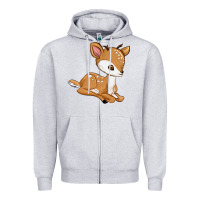 Heather Grey gazelle Zipper Hoodie - texasbilliewilder