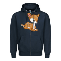 Navy gazelle Zipper Hoodie - texasbilliewilder
