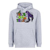 Heather Grey trick or treat Heavyweight Hoodie - CowGirlArtShop