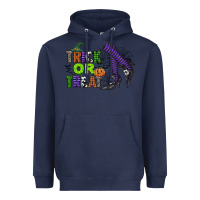 Navy trick or treat Heavyweight Hoodie - CowGirlArtShop