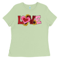 Matcha valentines day love sunflowers Ladies Tee - RanaPortraitStore