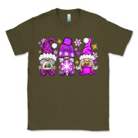 Army Green purple winter gnomies Classic Tee - NancyCooperArtShop