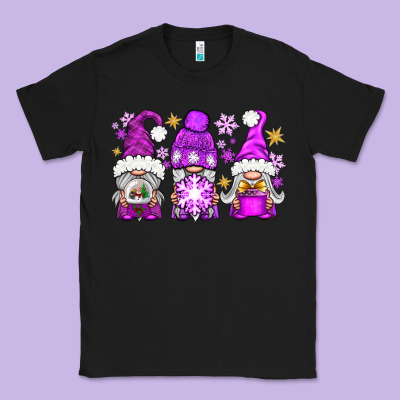 Purple Winter Gnomies Classic Tee Designed By Nancycooperartshop