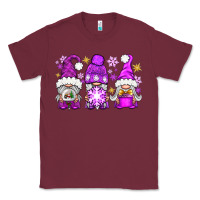 Burgundy purple winter gnomies Classic Tee - NancyCooperArtShop