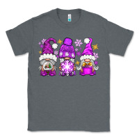 Charcoal Heather purple winter gnomies Classic Tee - NancyCooperArtShop