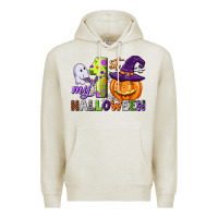 Oatmeal Heather my first halloween Premium Hoodie - CowGirlArtShop