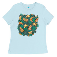 Baby Blue christmas gingerbread cookies patch Ladies Tee - BundleAndBundleShop