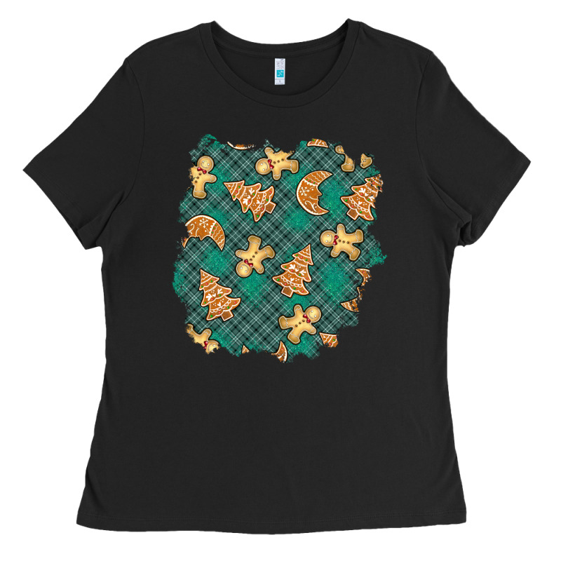 Christmas Gingerbread Cookies Patch Ladies Tee by BundleAndBundleShop | Teevron