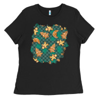 Black christmas gingerbread cookies patch Ladies Tee - BundleAndBundleShop