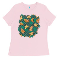 Bubblegum Pink christmas gingerbread cookies patch Ladies Tee - BundleAndBundleShop