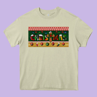 Christmas With Cross License Plate Heavy Core Tee Designed By Bundleandbundleshop
