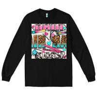 Black leopard and cowhide hair and curling iron with hearts and flowers seam Long Sleeve Tee - BundleAndBundleShop
