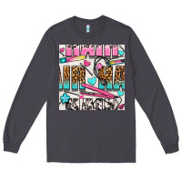 Smoke leopard and cowhide hair and curling iron with hearts and flowers seam Long Sleeve Tee - BundleAndBundleShop