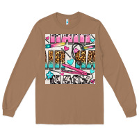 Toasted Coconut leopard and cowhide hair and curling iron with hearts and flowers seam Long Sleeve Tee - BundleAndBundleShop