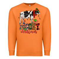 Carrot mooey christmas cow Premium Sweatshirt - CowGirlArtShop