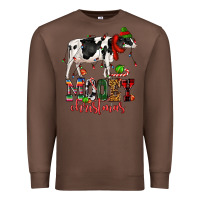 Chestnut mooey christmas cow Premium Sweatshirt - CowGirlArtShop