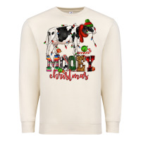 Sandshell mooey christmas cow Premium Sweatshirt - CowGirlArtShop
