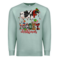 Seafoam mooey christmas cow Premium Sweatshirt - CowGirlArtShop