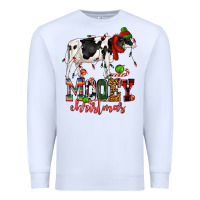 Mooey Christmas Cow Premium Sweatshirt | Teevron