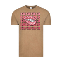 Vintage Coffee xoxo checker lips Vintage Tee - MaliasSmallBusiness