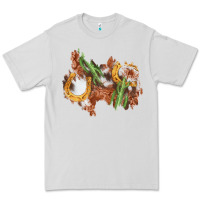 Dove Grey horseshoe cowhide cactus patch Premium Tee - AdoDesignShop