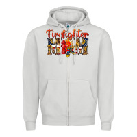 Dove Grey Firefighter Mom Zipper Hoodie - texasbilliewilder