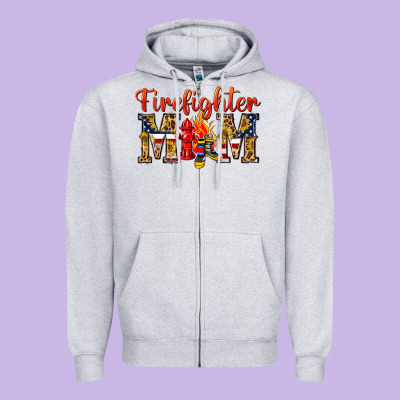 Firefighter Mom Zipper Hoodie Designed By Texasbilliewilder