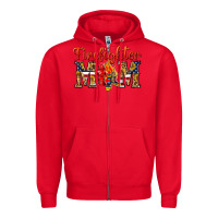 Red Firefighter Mom Zipper Hoodie - texasbilliewilder