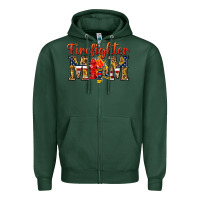 Sports Green Firefighter Mom Zipper Hoodie - texasbilliewilder