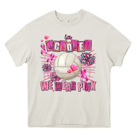 Cream in october we wear pink volleyball Heavy Core Tee - AdoDesignShop