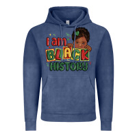 Vintage Denim i am black history black girl Vintage Hoodie - MaliasSmallBusiness
