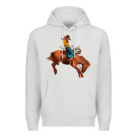 Dove Grey cowboy rodeo Premium Hoodie - JahusDesignShop