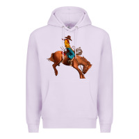 Lilac cowboy rodeo Premium Hoodie - JahusDesignShop