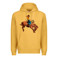 Mustard cowboy rodeo Premium Hoodie - JahusDesignShop