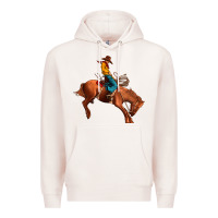Pale Pink cowboy rodeo Premium Hoodie - JahusDesignShop