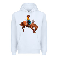 White cowboy rodeo Premium Hoodie - JahusDesignShop