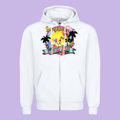 Sunshine On My Mind Zipper Hoodie Designed By Nancycooperartshop
