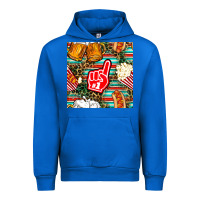 Cobalt american football snacks with serape and leopard Urban Hoodie - BundleAndBundleShop